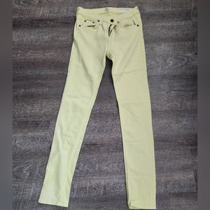 Neon yellow rag and bone jeans
